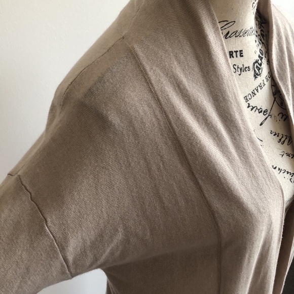 GAP open cardigan, dropped shoulder half sleeve neutral color New, Size XS - Picture 4 of 16